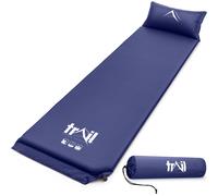 Trail Outdoor Leisure Single Camping Mat Inflatable Camp Roll Mattress Self Inflating With Pillow in Blue Trail Outdoor Leisure Blue