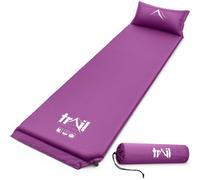 Trail Outdoor Leisure Single Self Inflating Camping Mat & Pillow - Purple 2.5Cm