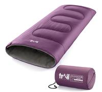 Trail Outdoor Leisure Sleeping Bag 2 Season Mini Junior Envelope Outdoor Camping 200gsm in Purple Trail Outdoor Leisure Purple