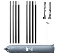 Trail Outdoor Leisure Tent King Pole Set - Universal Height Adjustable With Pegs