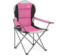 Trail Outdoor Leisure Trail Deluxe Padded High Back Camping Chair Garden Fishing in Pink Trail Outdoor Leisure Pink