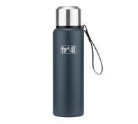 Trail Outdoor Leisure Trail Vacuum Flask with Strap Stainless Steel 600-1000ml Hot Cold in Dark Grey | Size: Medium Trail Outdoor Leisure Dark Grey Medium