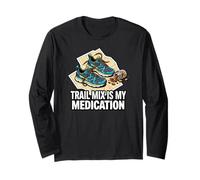 Trail Runner Hiker Trail Mix is My Medication Long Sleeve T-Shirt