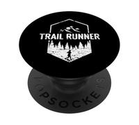Trail Runner Mountain Forest Hexagon PopSockets Adhesive PopGrip