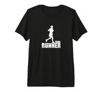 Trail Runner Silhouette Mountain Landscape Premium T-Shirt