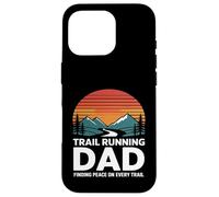 Trail Running Dad Finding Peace On Every Trail Case for iPhone 16 Pro