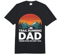 Trail Running Dad Finding Peace On Every Trail Comfort Colors Adult Heavyweight T-Shirt