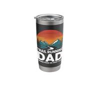 Trail Running Dad Finding Peace On Every Trail Stainless Steel Insulated Tumbler
