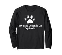 Trail Running Golden Retriever Squirrel Chase Funny Runner Long Sleeve T-Shirt