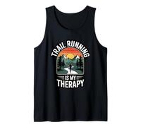 Trail Running is My Therapy Mountain Trails Running Tank Top