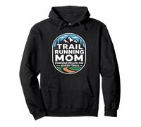 Trail Running Mom Finding Peace On Every Trail Pullover Hoodie