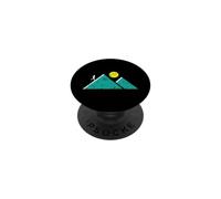 Trail Running Mountain Silhouette Sun PopSockets Adhesive PopGrip