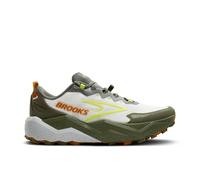 BROOKS Men's Caldera 8 Sneaker, Dusty Olive/Lime/Oyster, 10.5 UK