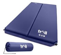 Trail Self Inflating Camping Mat 5cm Thick Double Inflatable Mattress And Bag Blue