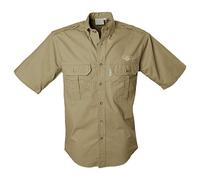 Trail Shirt for Men Short Sleeve Buffalo Logo - Beige - Large