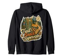 Trail Snack Supervisor Hiking Backpacker Outdoor Zip Hoodie