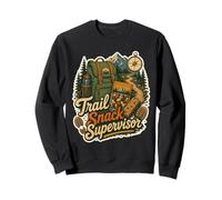 Trail Snack Supervisor Hiking Trail Mix Backpacker Graphic Sweatshirt