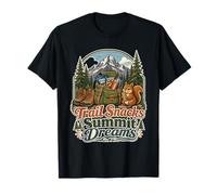Trail Snacks Summit Dreams Hiking Funny Retro Saying T-Shirt
