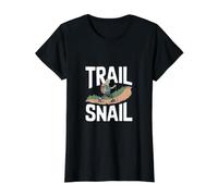 Trail Snail - Funny Hiker Pun Value Graphic T-Shirt, Women, Black, L