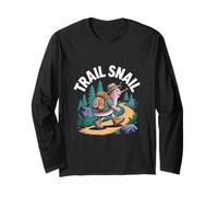 Trail Snail Hiking Funny Hiker Camping Forest Trek Long Sleeve T-Shirt