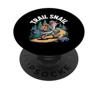 Trail Snail Hiking Funny Hiker Camping Forest Trek PopSockets Adhesive PopGrip