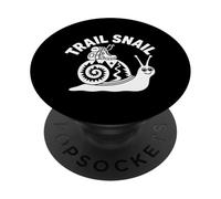Trail Snail Hiking Humor Slow Hiker Backpacking PopSockets Adhesive PopGrip