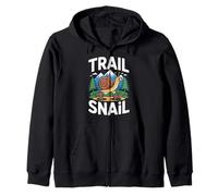 Trail Snail Hiking Mountain Backpacking Outdoors Humor Zip Hoodie