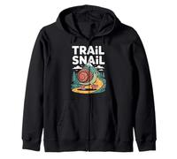 Trail Snail Hiking Mountain Path Outdoors Cartoon Zip Hoodie