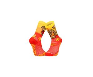 Trail socks BV sport SOCQUETTE TRAIL ULTRA.2 COLLECTOR ''NUTRI'' TEQUILA SUNRISE (ORANGE/YELLOW)