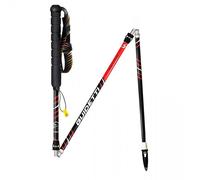 Guidetti - Folding trail running poles - Silver Aéro in Aluminium - Size 125 cm - Red Red 125 cm