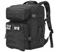 Trail Tactical Backpack, 30L, Black | Military Army Style Rucksack, MOLLE System, Laptop Sleeve, Full Clamshell Opening, Padded Back & Adjustable Chest Strap