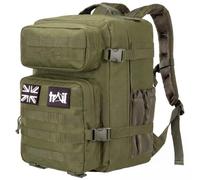 Trail Tactical Backpack, 30L, Military MOLLE Rucksack, Green | Army Style Bag for Hiking & Travel, with a Padded Laptop Sleeve, Clamshell Opening & Chest Strap