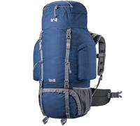 Trail Tatra Hiking Backpack 65L, Trekking Hiking Walking Backpacking Backpack, Water Resistant Multi Pocket Bag, Padded Ventilated Adjustable Hip & Back System, Bungee Cord, USB/Headphone Port (Blue)