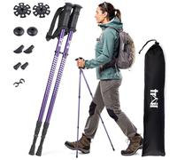 Trail Telescopic Walking Poles 2 Pack - Adjustable Twistlock Design, Lightweight Aluminium Trekking & Hiking Sticks, Steel Tips with Mud, Snow, Rubber & Boot Attachments for All-Terrain Use, 65-135cm