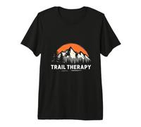 Trail Therapy Sunset Mountain Scene for Nature Lovers Premium T-Shirt