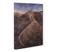 Trail Through The Badlands In South Dakota Canvas Print | Gallery Wrapped 30mm Frame Wall Art | 24x16 inches | Ready to Hang | Modern Landscape Picture | Living Room Bedroom Lounge Office