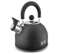 Trail Whistling Camping Kettle, 2L | Polished Stainless Steel, Suitable for All Hobs, Whistling Spout, Folding Heat-Resistant Handle, Holds 2000ml, Makes 6-8 Cups