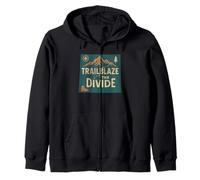 Trailblaze the Divide Shirt Continental Rockies Hiking Route Zip Hoodie
