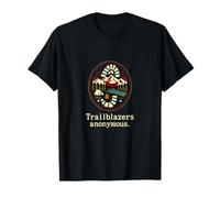 Trailblazers Anonymous Camping Mountain Badge Graphic T-Shirt
