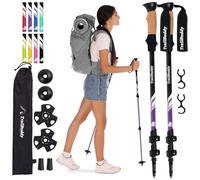 TrailBuddy Walking Poles - Pack of 2 Lightweight, Adjustable Trekking Poles for Hiking, Camping & Backpacking - Walking Sticks w/Cork Grip and Padded Strap