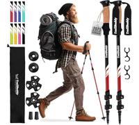 TrailBuddy Walking Poles - Pack of 2 Lightweight, Adjustable Trekking Poles for Hiking, Camping & Backpacking - Walking Sticks w/Cork Grip and Padded Strap