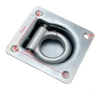 Trailer and Van Floor Anchor Featuring Spring Loaded Stainless Steel D Ring and 2000 lbs Break Strength for Reliable Tie Down Points