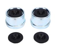 Trailer Axle Dust Caps 2PCS 1.98 Inch Wheel Center Grease Covers with Extra Rubber Plugs Universal Fit for Dexter 2000 to 3500 Lb Trailer Axle Carbon Steel Chrome Plated