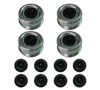 Trailer Axle Grease Cap, 4Pcs Trailer Bearing Dust Cap 2.72 Inch with Extra 8 Rubber Plugs, Trailer Axle Hub Grease Cover for 7,000 to 8,000 lb Trailer Dexter Lube RV Camper
