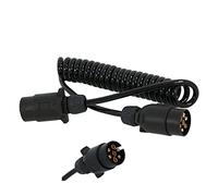 Trailer Board Light Cable Lead 2.5M Curly 7 PIN Extension Socket for Caravan Trailers