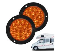Trailer Brake Lights - LED Stop Turn Tail Lights Integrated Backup Reverse | LED Trailer Trucks Halo Brake Stop Running Turn Signal Tail for Rv/Van