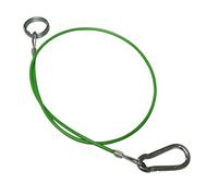 Trailer Break Away Safety Cable Hook & Ring PVC Coated (Green Towing Brake Wire Caravan Coupling)