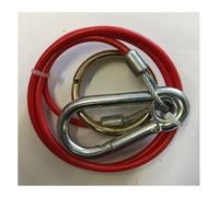 TRAILER BREAKAWAY CABLE PVC RED BURST RING 2mm x 1M FOR CARAVAN MAYPOLE MP498B