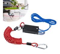 Trailer Breakaway Switch, with 8 FT Coiled Trailer Brake Away Cable, Trailers Breakaway Kit with Pull Pin Steel Spring Towing Wire, Trailers Emergency Brake Cable for RV Travel Trailers Towing