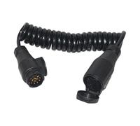 Trailer Cable - 13 Pin Extension Lead, Spiral Tow Connector, Weatherproof Electrical Adapter Cord | Dureble Towing Wiring Assembly, Universal Caravan Transport Compatibility